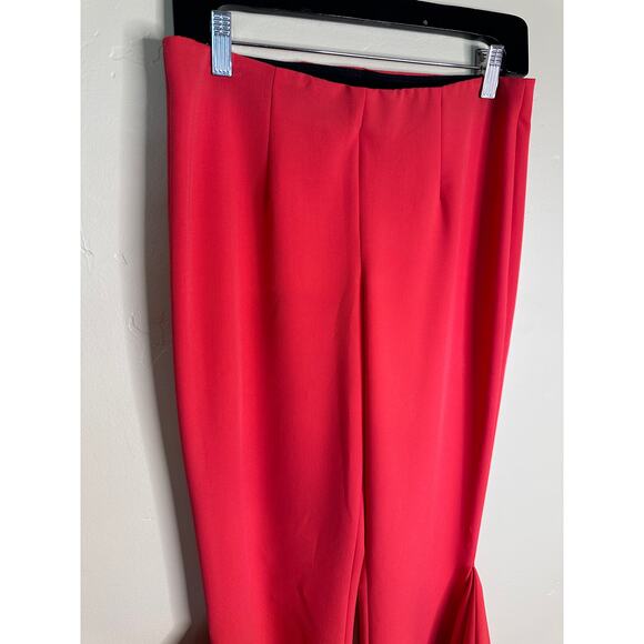 Scripted Coral Pull-On Elastic Ruffle Pant Small Holiday - Picture 4 of 9